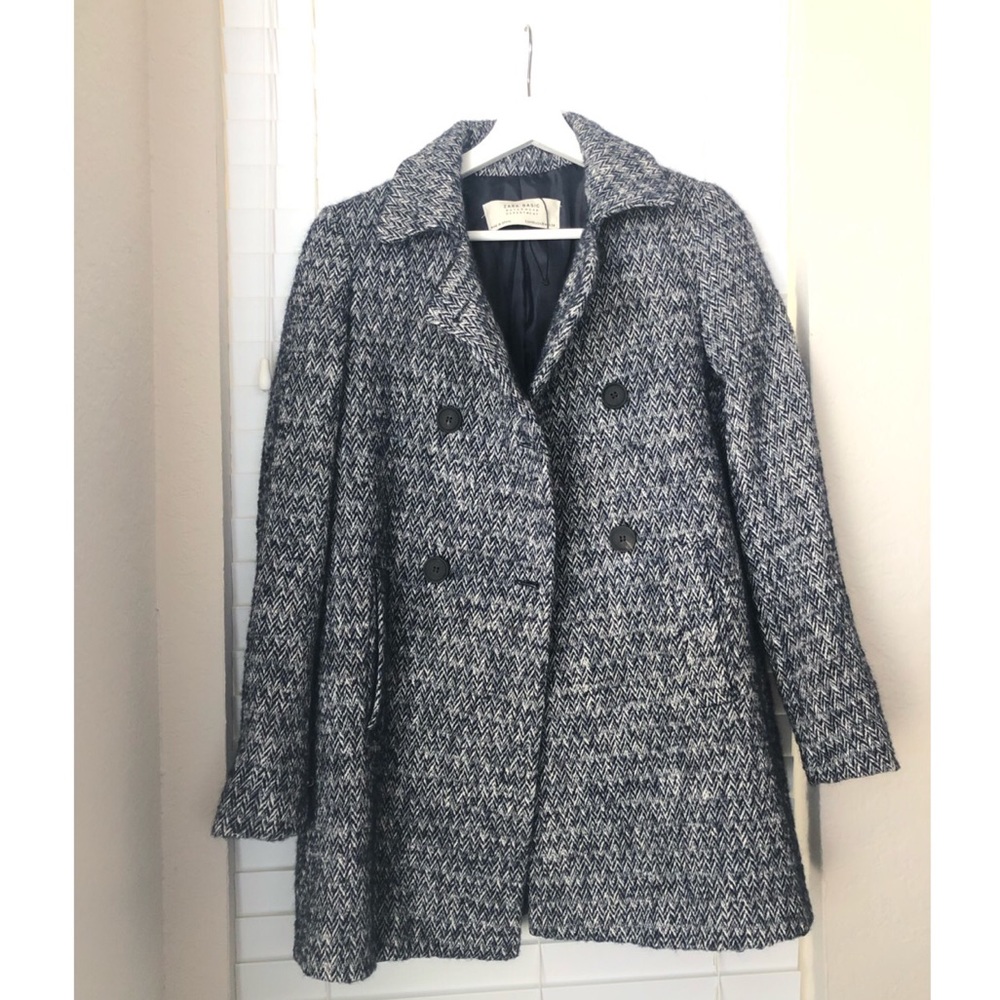 Zara Herringbone Coat